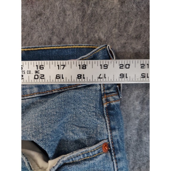 Levis 541 Jeans Mens 39x32 Blue Ahtletic Taper Medium Wash Fade Whiskered Grunge - Picture 7 of 13